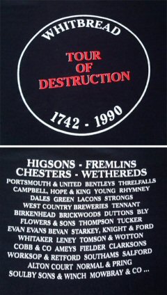 Whitbread Tour of Destruction campaigning T-shirt