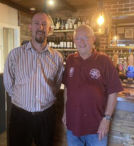 Photo of branch chairman and the landlord of the Woolpack, Sopley