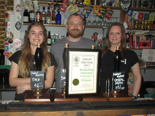 The Bookshop Alehouse - Southern Hampshire CAMRA Pub of the Year 2017